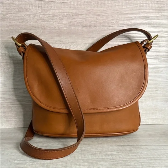 Coach Tan Fletcher Leather Crossbody Bag - Picture 1 of 14